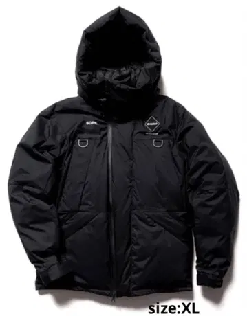 새상품급 F.C.R.B. 212028 다운 벤치 후드티 자켓 블랙