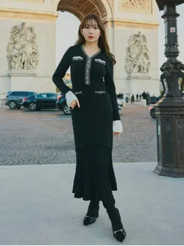 Isaline 롱 니트 드레스