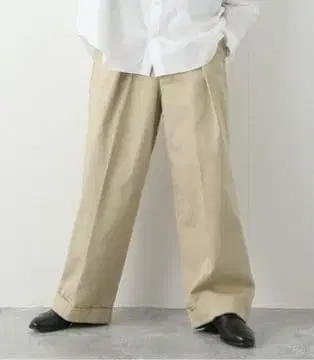 MARKAWARE 마카웨어 코튼 와이드 치노 베이지 사이즈 3