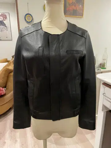 antiqua 가죽 블루종