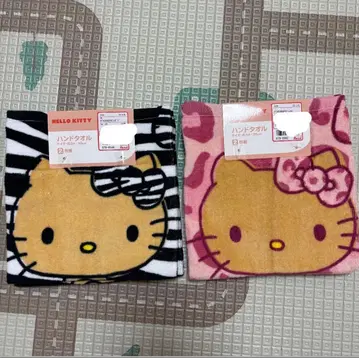 키티 핸드 타월 4개 세트