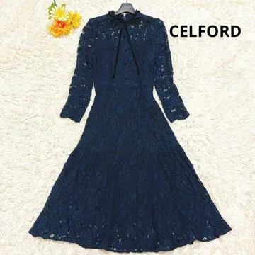 새상품급 셀포드 보타이 원피스 전체 레이스 롱 기장 이시하라 사토미