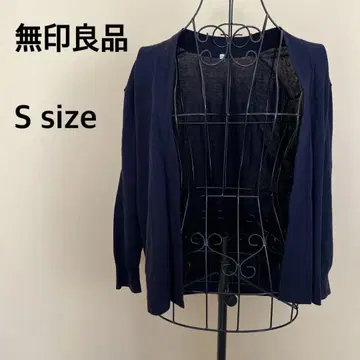 [무인양품] 가디건/긴팔/프론트 오픈/네이비/네이비 컬러