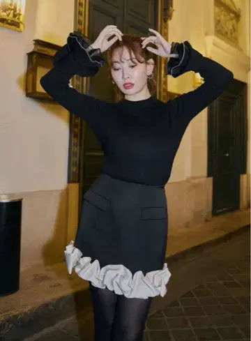 herlipto Volant Mini Skirt