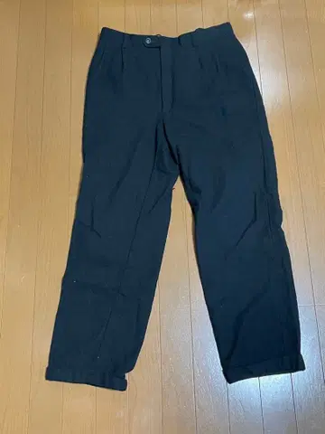 구제 의류 울 100% 블랙 슬랙스