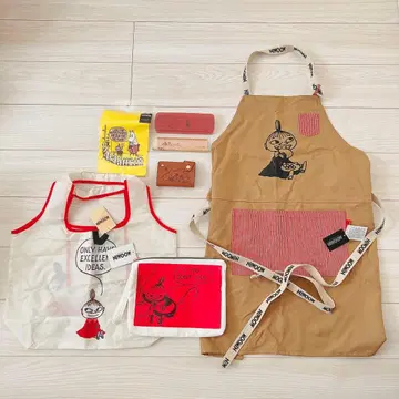 택 포함 새상품 무민 리틀 미이 굿즈 묶음 판매 에이프런 에코백 카드