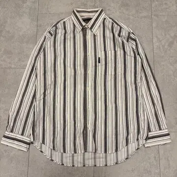 개성파 구제 의류 스트라이프 긴팔 셔츠