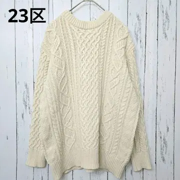 23구 아이보리 니트 케이블 무늬 깔끔한 성숙 캐주얼 32