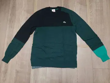 라코스테 컬러 콤비네이션 스웨터 그린 남성용 M