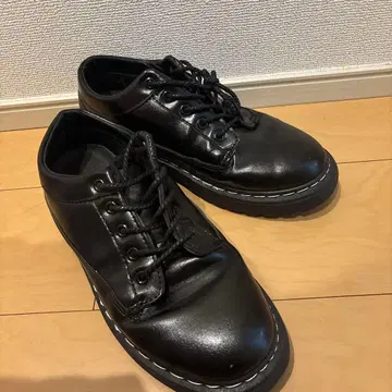 남성용 스니커즈 블랙 가죽 신발