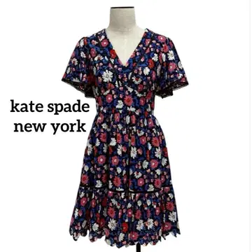 [케이트 스페이드 뉴욕] 꽃무늬 원피스 | 블랙 | 사이즈 0
