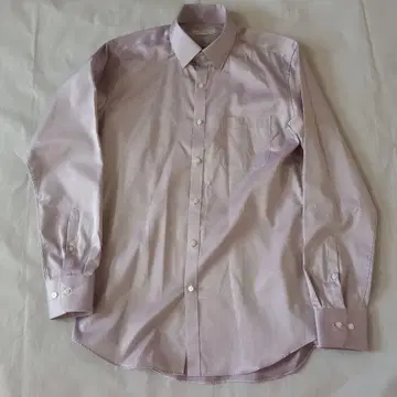 D'URBAN 연보라 도트 무늬 긴팔 셔츠 40-86