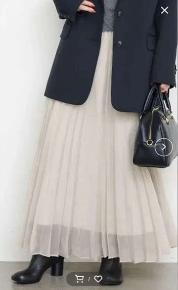 [새상품급] SLOBE IENA 플리츠 스커트 라이트 베이지