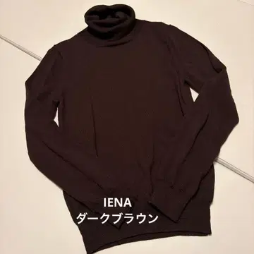 새상품급 IENA 다크 브라운 터틀넥 울