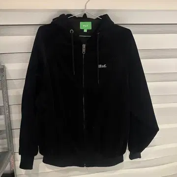 Huf 블랙 코듀로이 후드티