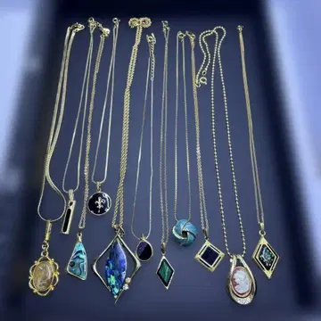 골드 계열 목걸이 세트 11점