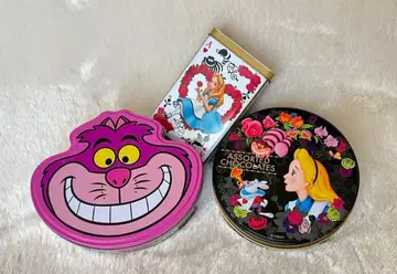디즈니 원더랜드 앨리스 체셔 고양이 캔 세트 미사용 묶음 판매