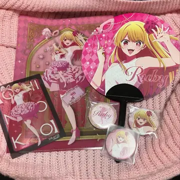 최애의 아이 호시노 루비 최애의 아이 전시회 부채 클리어 카드 거울