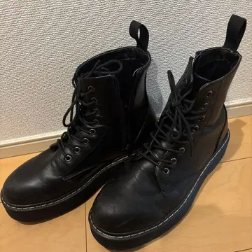 블랙 가죽 부츠 남성용