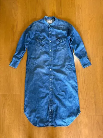 Wrangler 데님 셔츠 원피스 긴팔