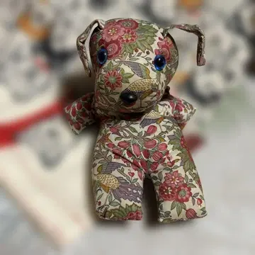 LIBERTY 꽃무늬 강아지 모양 봉제 인형