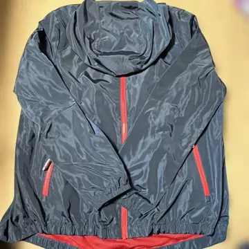 TOMMYHILFIGER 네이비 후드 부착 나일론 자켓