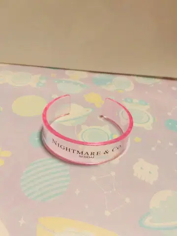 NIGHTMARE 류카 RUKA 아크릴 뱅글 핑크 미사용