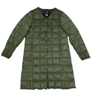 TAION 타이온 베이직 V넥 버튼 롱 다운 자켓 L