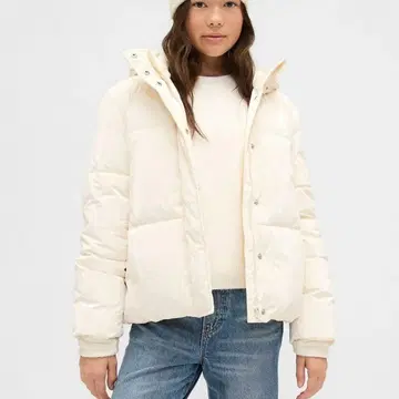 미사용 새상품 GAP 다운 퍼퍼 자켓 키즈 화이트