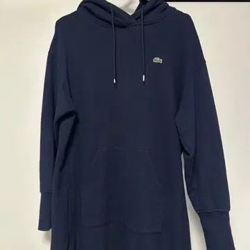 라코스테 속기모 맨투맨 원피스 후드티 네이비 맨투맨