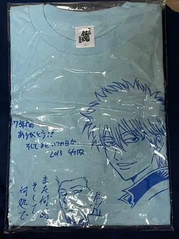 극장판 은혼 완결편 프로덕션 사인 티셔츠 애니플렉스 한정판 특전