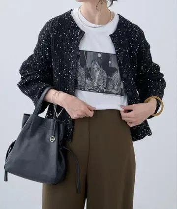 Omekashi 오메카시 스팽글 니트 가디건