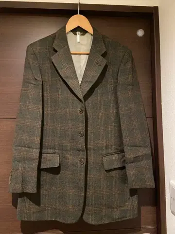 폴 스튜어트 테일러드 자켓 브라운 계열 체크