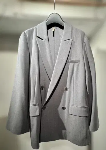 소쥬 더블 자켓 [하자품] 사이즈 S 그레이 소쥬