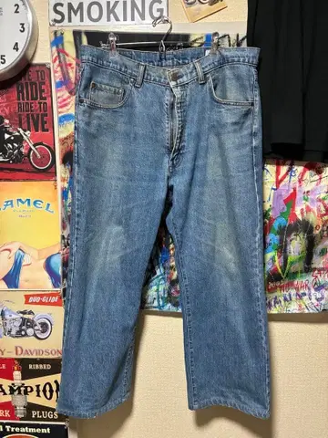 BIG JOHN 블루 데님 스트레이트 와이드