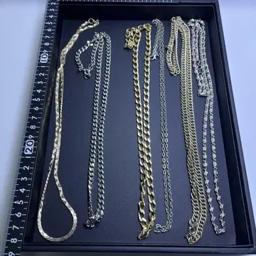 금속제 체인 목걸이 세트 6점