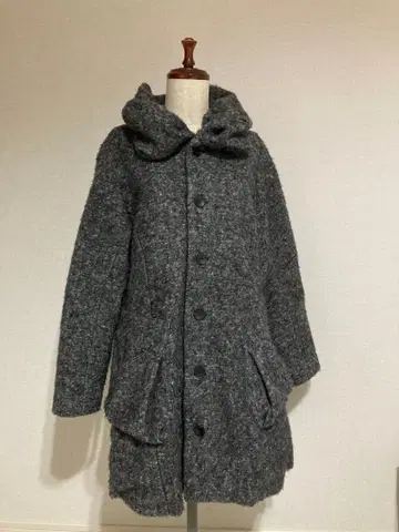 송송유니코 울 그레이 코트