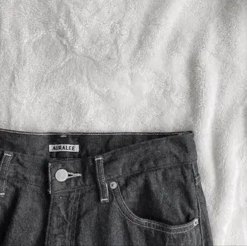 AURALEE 데님 와이드 팬츠