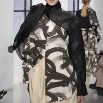 UJOH 우조 소매 부착 소매 편측 소매 보타이 스카프 블루