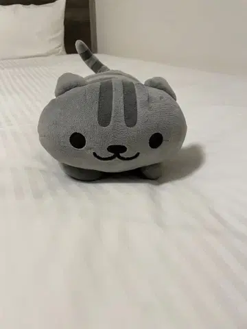 고양이형 봉제 인형 그레이