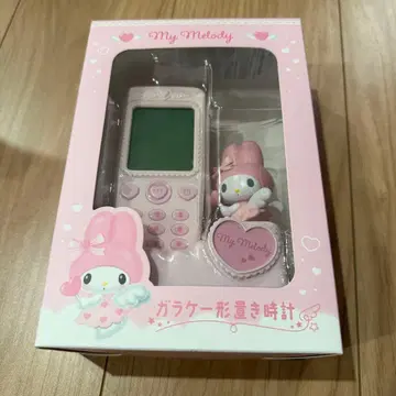 [ 새상품 ] 산리오 마이멜로디 폴더폰 모양 탁상시계 폴더폰 [ 레어 ]