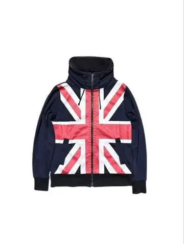 영국 국기 디자인 후드 부착 자켓