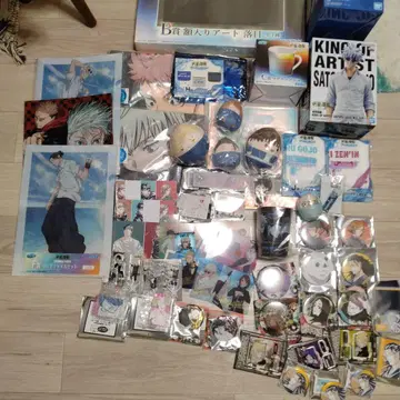 주술회전 묶음 판매 피규어 캔뱃지 클리어 파일 고죠 사토루 게토 스구루