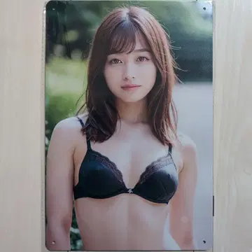 양철 간판 미녀