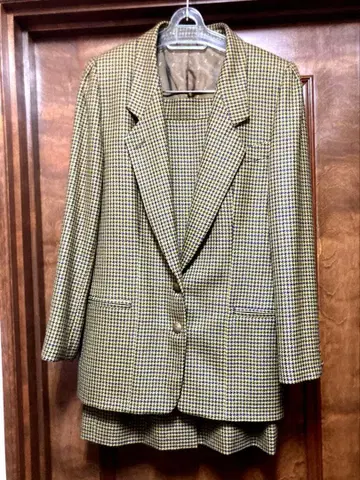 영국 본고장의 고급 하운드투스 트위드 여성용 셋업 수트