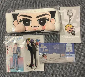 라울 굿즈 5종 세트 스노우 헤어밴드, 키링/아크릴 스탠드