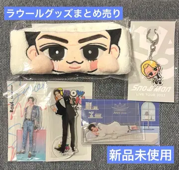 라울 굿즈 5종 세트 스노우 헤어밴드, 키링/아크릴 스탠드