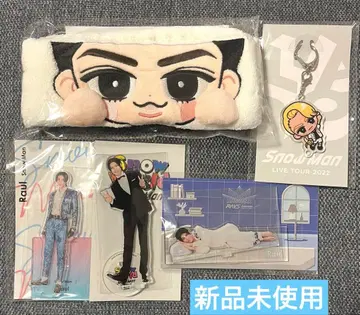 라울 굿즈 5종 세트 스노우 헤어밴드, 키링/아크릴 스탠드