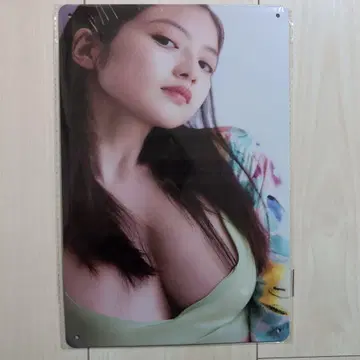 양철 간판 미녀