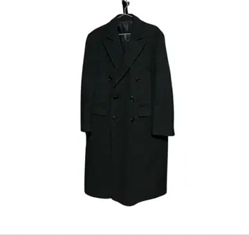 더블 브레스트 롱 코트 다크 그레이